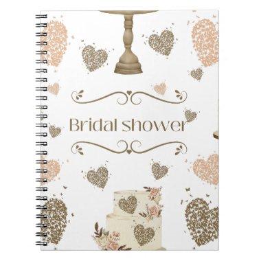 elegant shabby style bridal shower notebook