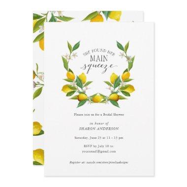 Elegant she found her main squeeze bridal brunch Invitations