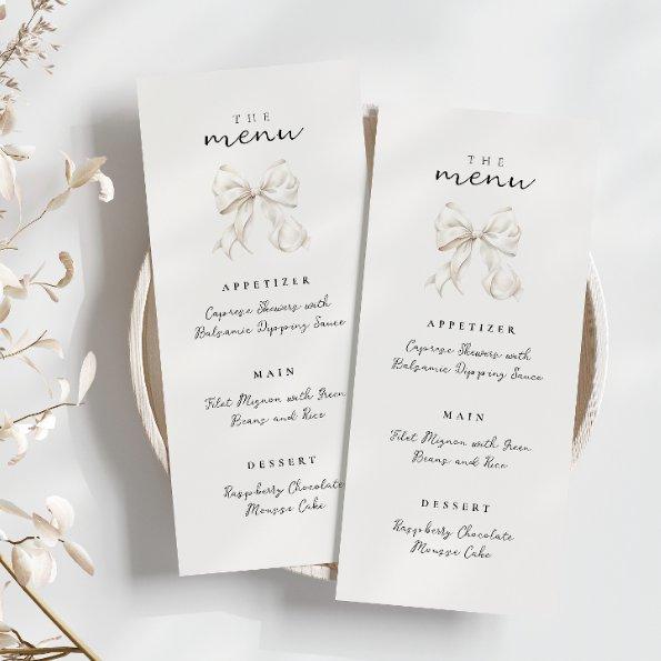 Elegant She's Tying the Knot Bow  Menu