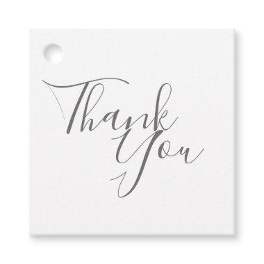 Elegant Signature Minimalist Thank You Favor Tags