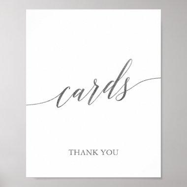 Elegant Silver Calligraphy Wedding Invitations Sign