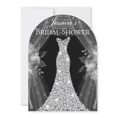 Elegant Silver Curtains Dress  Arch