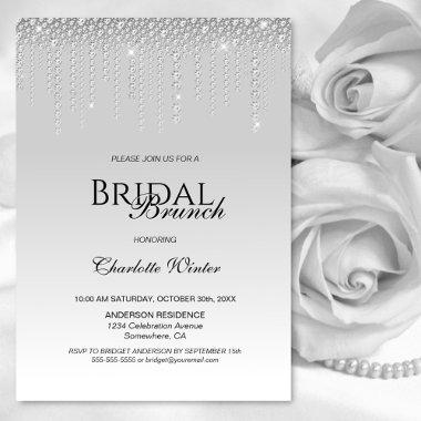 Elegant Silver Diamonds Bridal Brunch