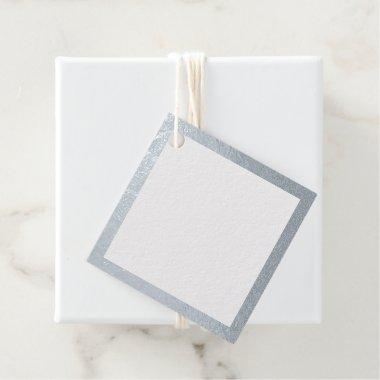 Elegant Silver Foil Blank Foil Favor Tags