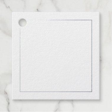 Elegant Silver Foil Blank Foil Favor Tags