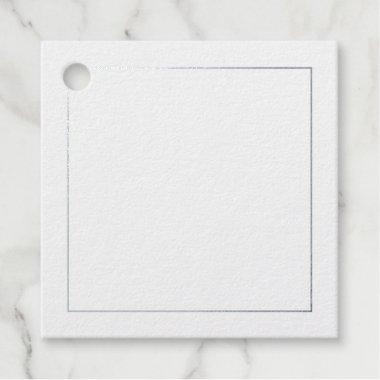 Elegant Silver Foil Blank Foil Favor Tags