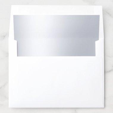 Elegant Silver Look Modern Glamorous Plain Envelope Liner