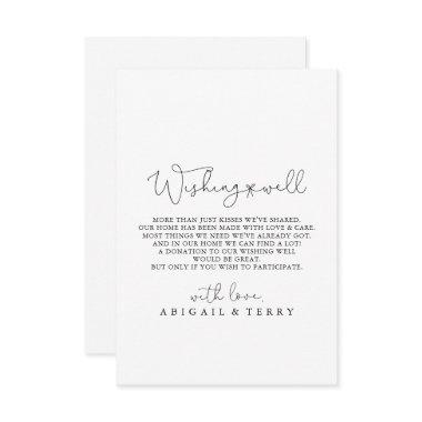 Elegant Simple Calligraphy Wedding Wishing Well  Enclosure