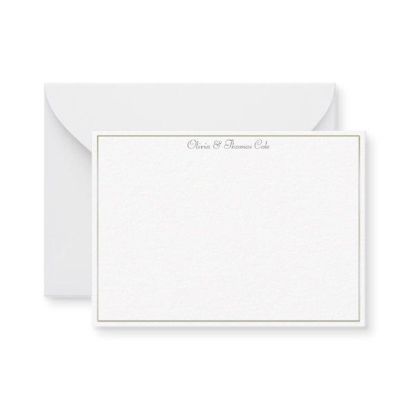 Elegant Simple Classy Gold Frame Wedding Couple Note