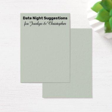 Elegant, Simple Date Night Suggestions Sage Invitations