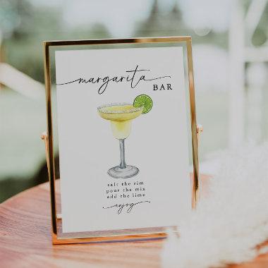 Elegant Simple Margarita Bar Sign