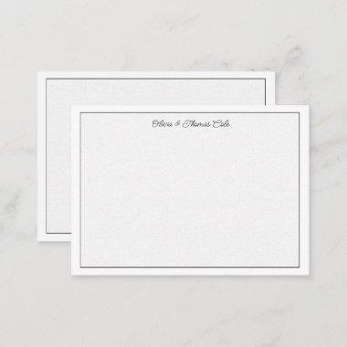 Elegant Simple Minimalist Stucco Wedding Couple Note Invitations