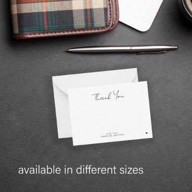 Elegant simple modern chic script thank you note
