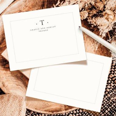 Elegant Simple Monogram Couple Initial Platemark Note