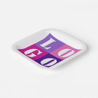Elegant Simple Personalized Wedding Custom Idea Paper Plates