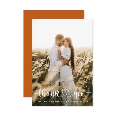 Elegant Simple Photo Wedding Thank You