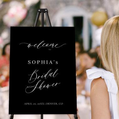 Elegant simple script bridal shower welcome sign