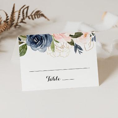 Elegant Simple Winter Floral Wedding Place Invitations