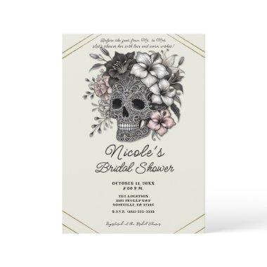 Elegant Skull With Exotic Flowers