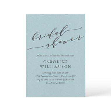 Elegant Soft Light Blue Script