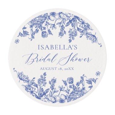 Elegant Something Blue Before I Do Bridal Shower Edible Frosting Rounds