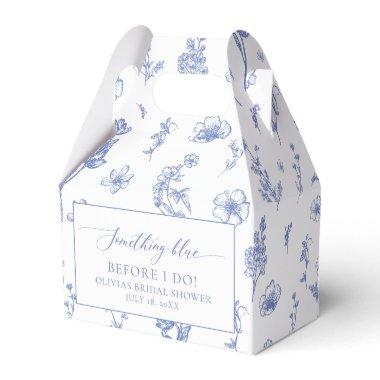 Elegant Something Blue Before I do Bridal Shower Favor Boxes