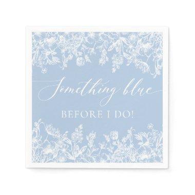 Elegant Something Blue Before I do Bridal Shower Napkins