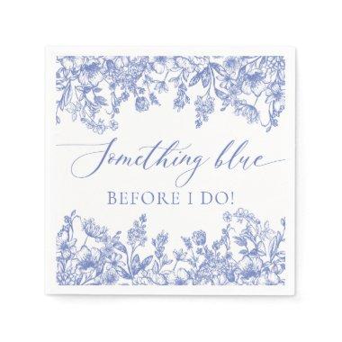 Elegant Something Blue Before I do Bridal Shower Napkins