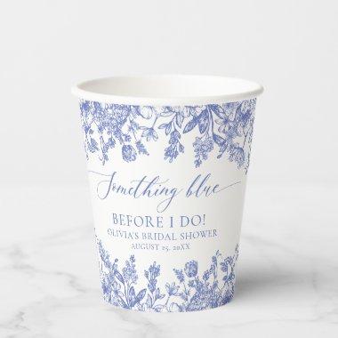 Elegant Something blue Bridal Shower Paper cup