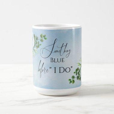 Elegant Something Blue Floral Bridal Shower Coffee Mug