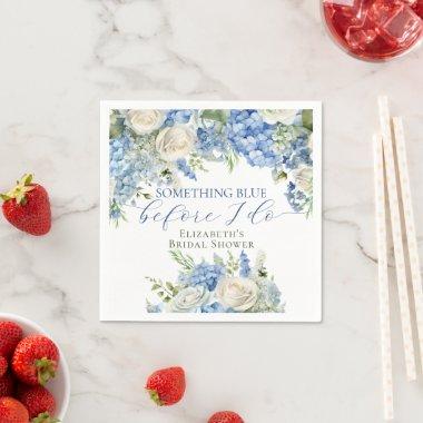 Elegant Something Blue Hydrangea  Napkins