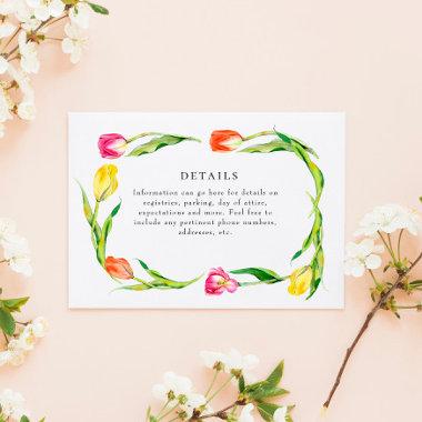 Elegant Spring Flower Tulip Bridal Shower RSVP Card