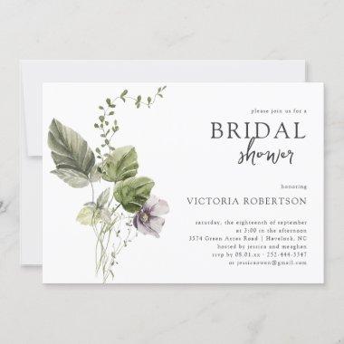 Elegant Spring Greenery | Botanical Bridal Shower Invitations