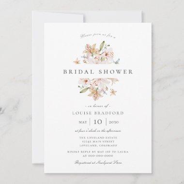 Elegant Spring Watercolor Floral Bridal Shower Invitations