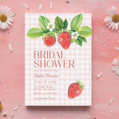 Elegant Strawberry Pink Gingham