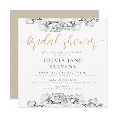 Elegant Stylish Calligraphy Orchids