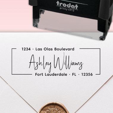 Elegant Stylish Script Personal Return Address Self-inking Stamp