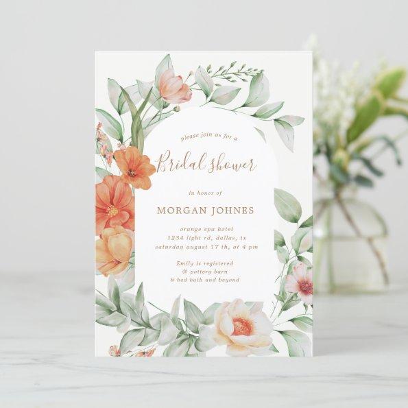 Elegant Summer Garden Floral Bridal Shower Invite