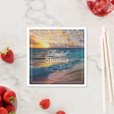 Elegant Summer Sunset Beach  Napkins