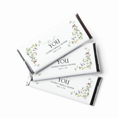 Elegant Summer Wildflower Bridal Shower Hershey Bar Favors