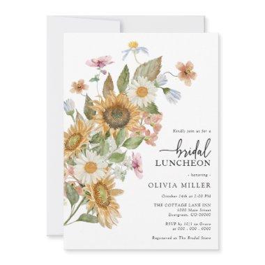 Elegant Sunflower Bridal Shower Invitations