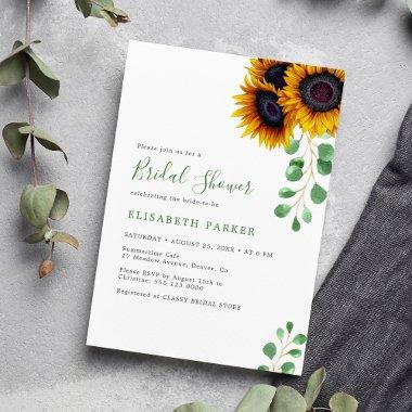 Elegant sunflower eucalyptus