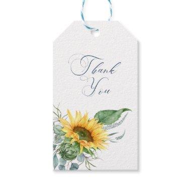 Elegant Sunflower Thank You Floral Gift Tags