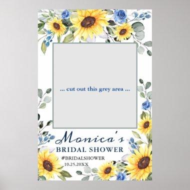 Elegant Sunflowers Boho Bridal Shower Photo Prop Poster