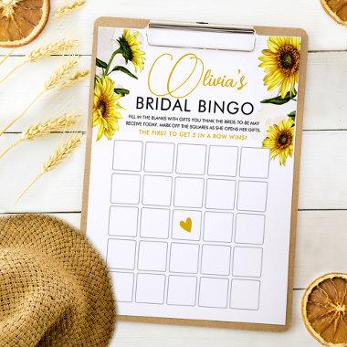 Elegant Sunflowers  Bingo Game