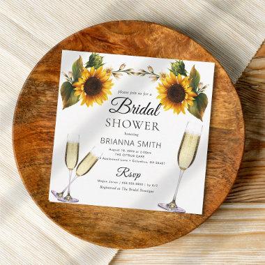 Elegant Sunflowers Bridal shower Invitations