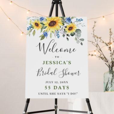 Elegant Sunflowers Eucalyptus Floral Bridal Shower Foam Board