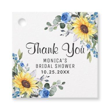 Elegant Sunflowers Eucalyptus Greenery Thank You Favor Tags