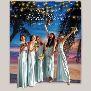 Elegant Sunset Palm Beach Bridal Shower Backdrop