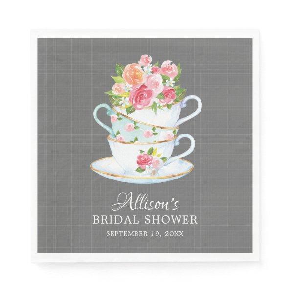 Elegant Tea Bridal Shower Paper Napkins